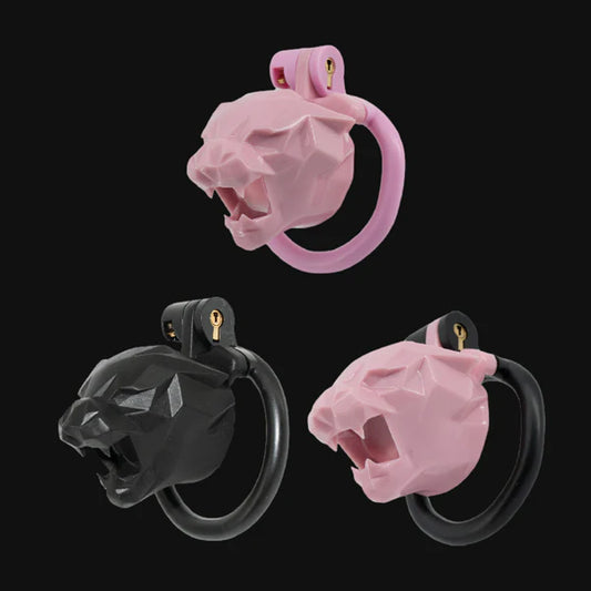 Leopard Print Chastity Cage