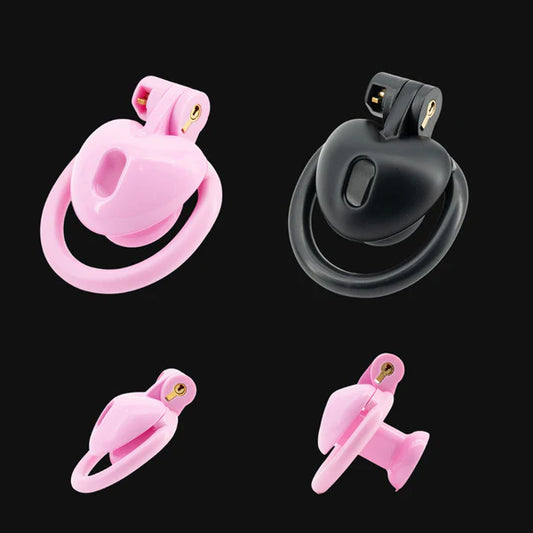 Inverted Chastity Cage with Invisible Lock Sex Toys Cock Cage with 4 Different Sized Rings Sissy Chastity Devices Chasity Cage for Man Penis Bondage Negative Chastity Cage