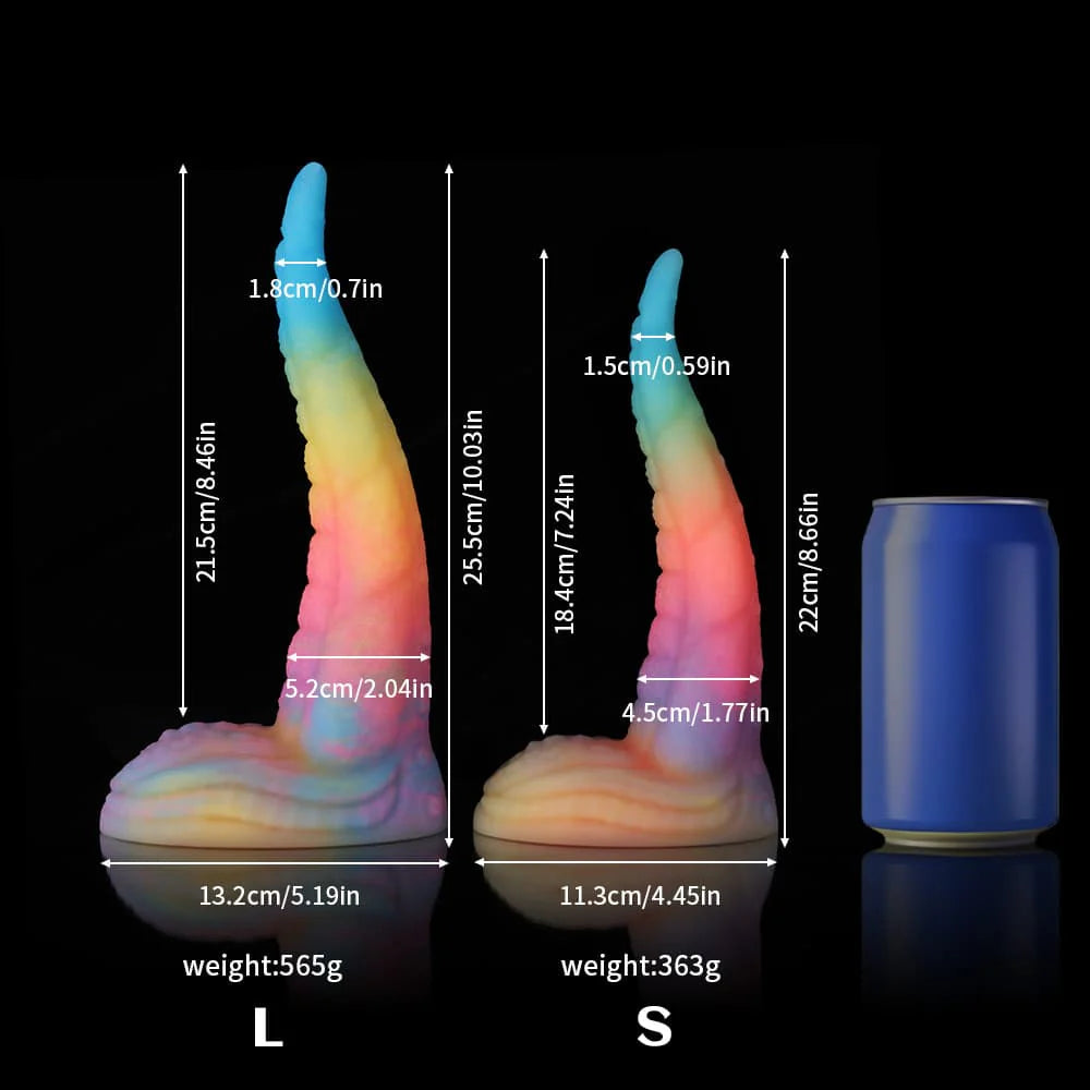Octopus -Tail -Blue- Yellow- Purple- Dildo