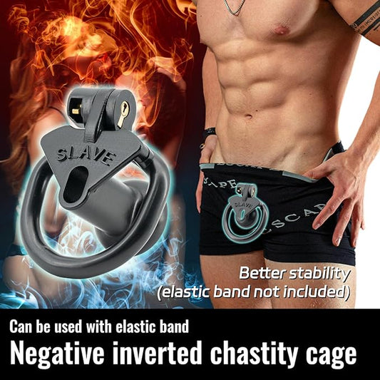 Lightweight Breathable Chastity Devices Set with 4 Penisrings Inverted Sissy Cock Cage SM Adult Sex Toys Chastity Lock