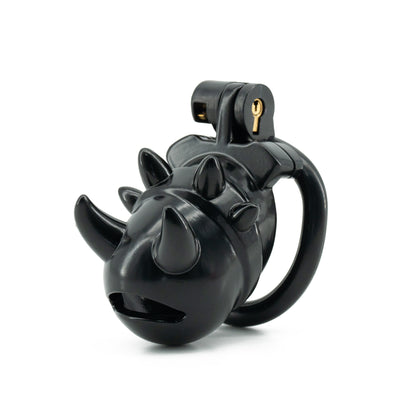 Demon Spiked Lightweight Resin Chastity Cage — Hidden Lock, 4 Rings, Ultimate Dark Control