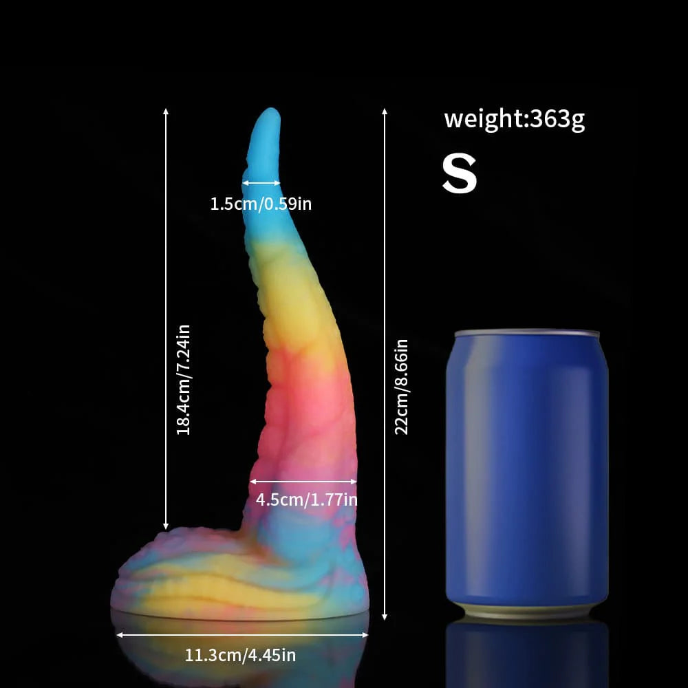 Octopus -Tail -Blue- Yellow- Purple- Dildo
