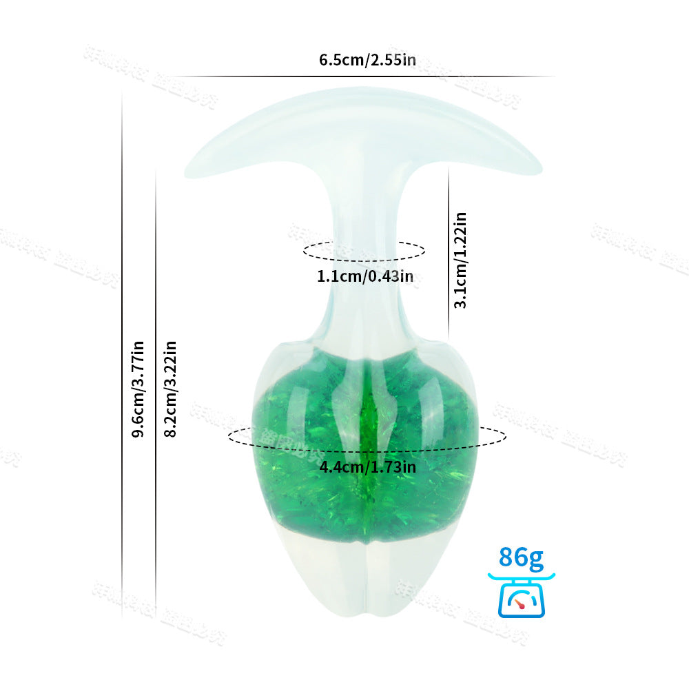 Sprouts-Small Butt Plug - Silicone Anal Plug - Public Butt Plug-Crystal anal plug-9 Colors