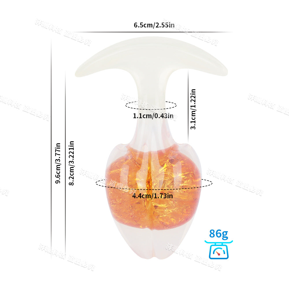 Sprouts-Small Butt Plug - Silicone Anal Plug - Public Butt Plug-Crystal anal plug-9 Colors