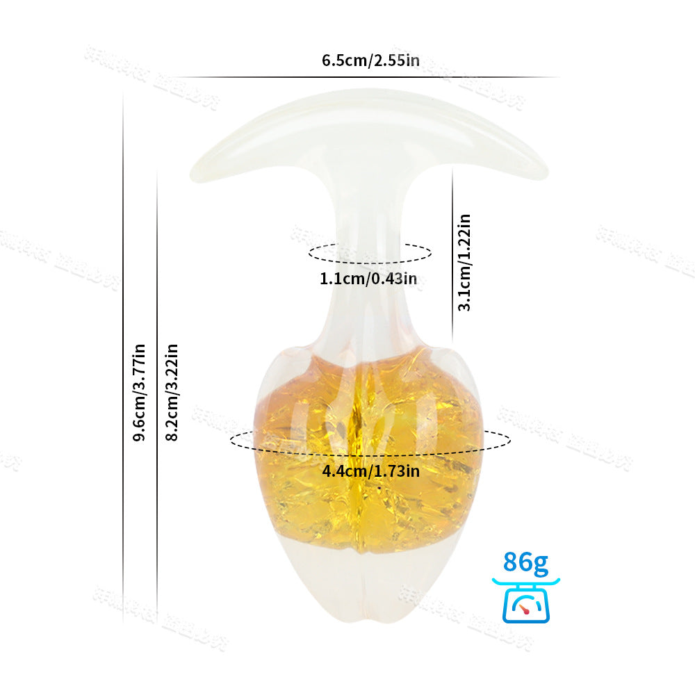 Sprouts-Small Butt Plug - Silicone Anal Plug - Public Butt Plug-Crystal anal plug-9 Colors