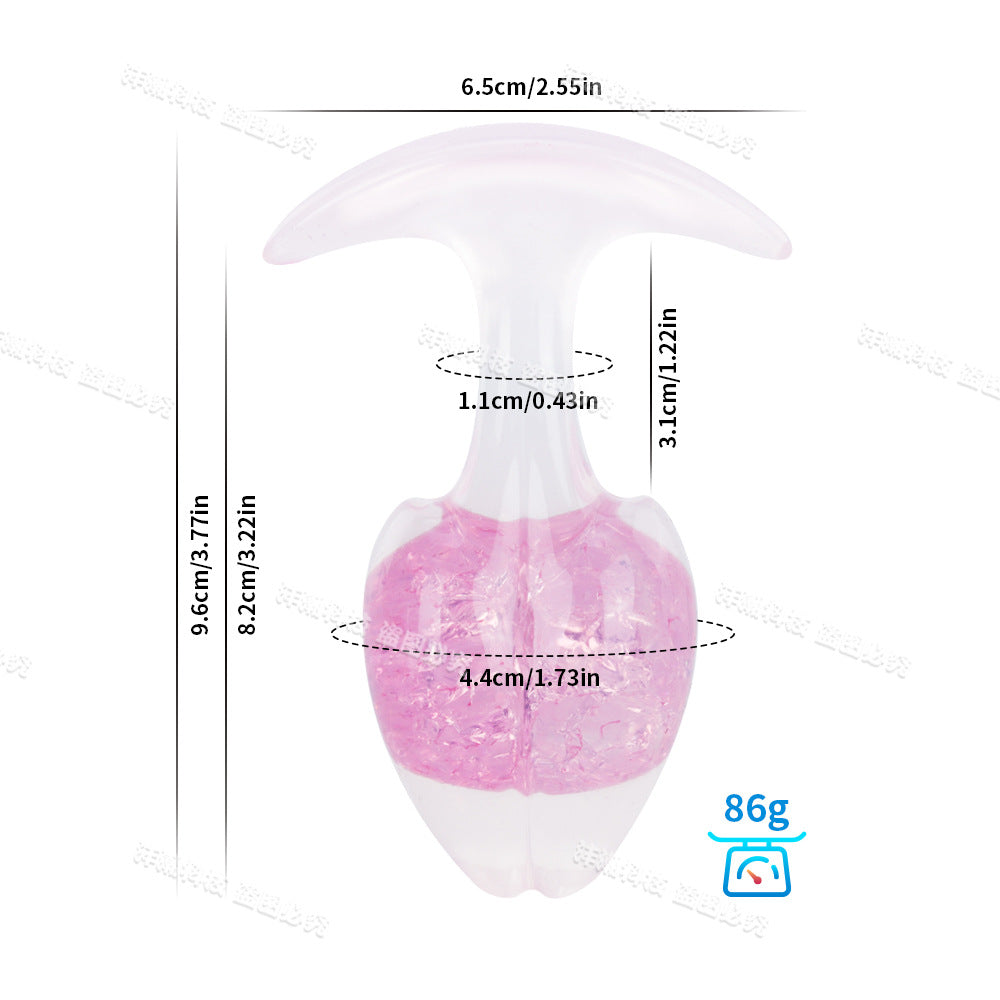Sprouts-Small Butt Plug - Silicone Anal Plug - Public Butt Plug-Crystal anal plug-9 Colors