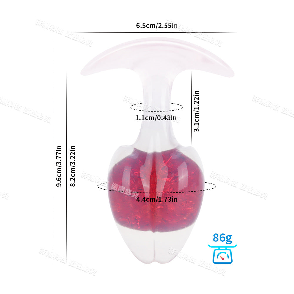 Sprouts-Small Butt Plug - Silicone Anal Plug - Public Butt Plug-Crystal anal plug-9 Colors
