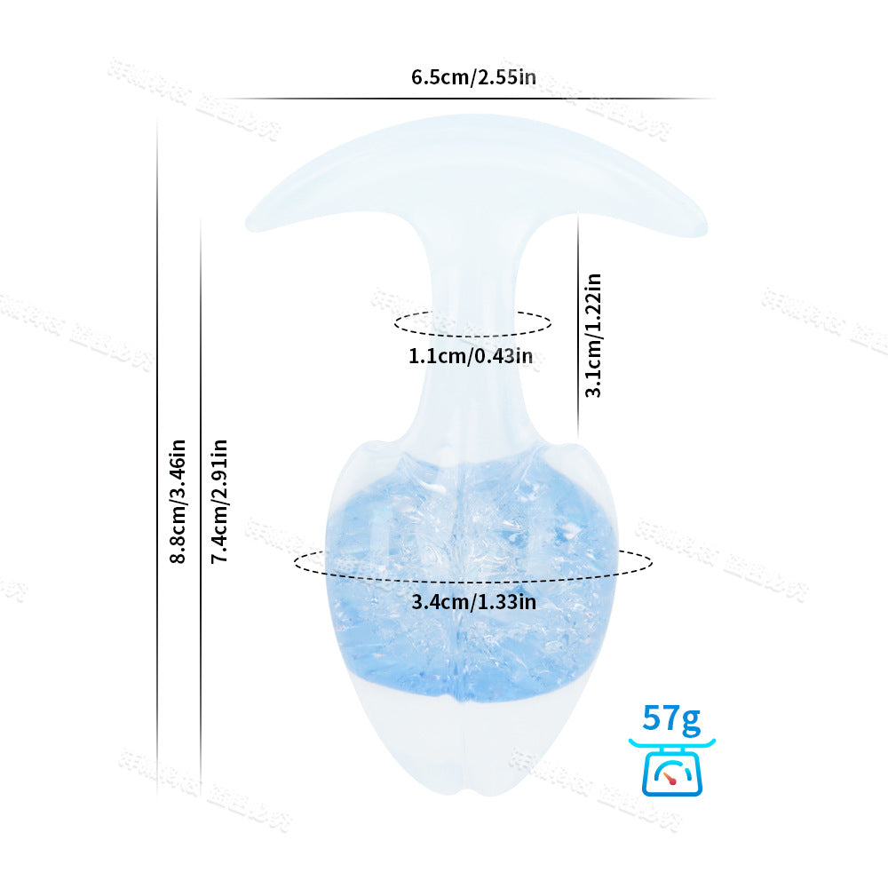 Sprouts-Small Butt Plug - Silicone Anal Plug - Public Butt Plug-Crystal anal plug-9 Colors