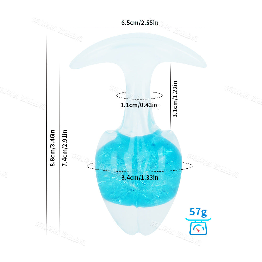 Sprouts-Small Butt Plug - Silicone Anal Plug - Public Butt Plug-Crystal anal plug-9 Colors
