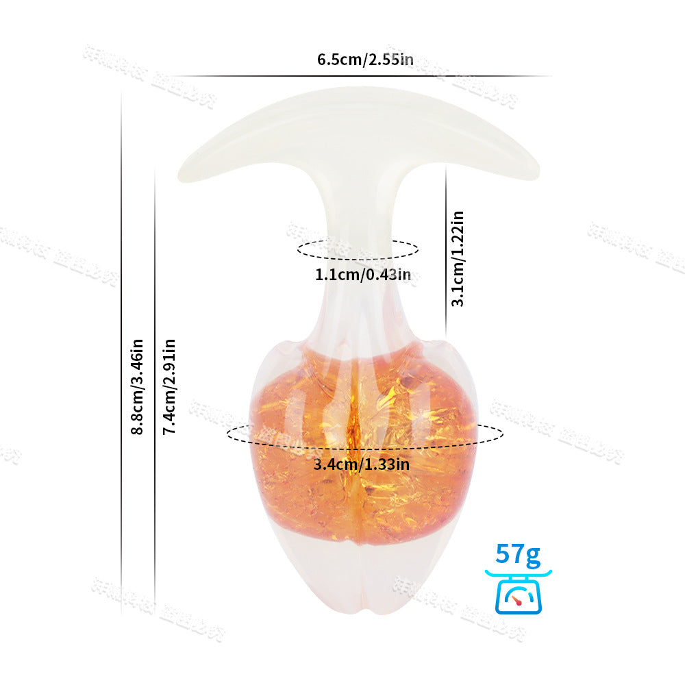 Sprouts-Small Butt Plug - Silicone Anal Plug - Public Butt Plug-Crystal anal plug-9 Colors