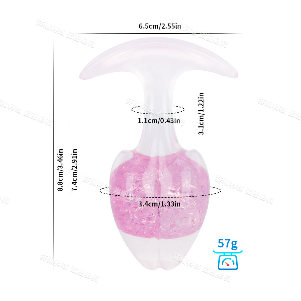 Sprouts-Small Butt Plug - Silicone Anal Plug - Public Butt Plug-Crystal anal plug-9 Colors